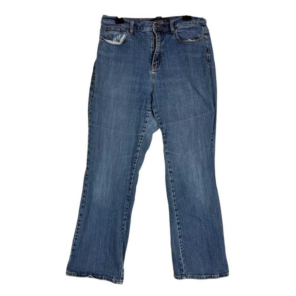 Venezia Jeans Womens 18 Blue Medium Wash High Rise Stretch Bootcut Denim